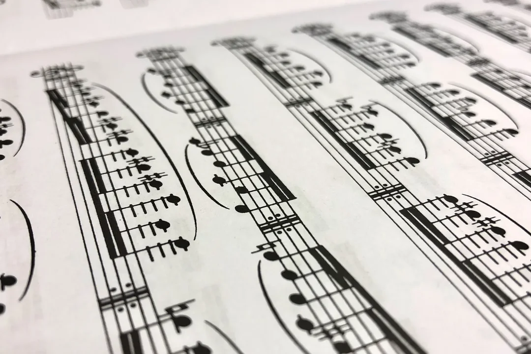 Partitura donde se escriben las dos voces