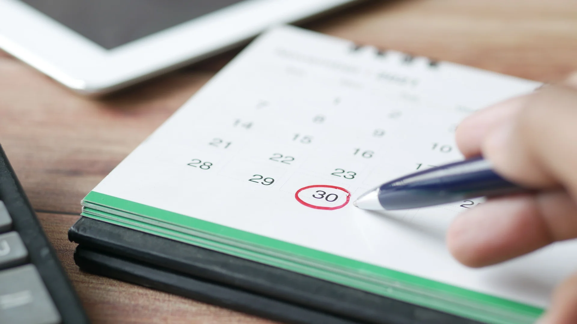 El calendario anual de la temporada