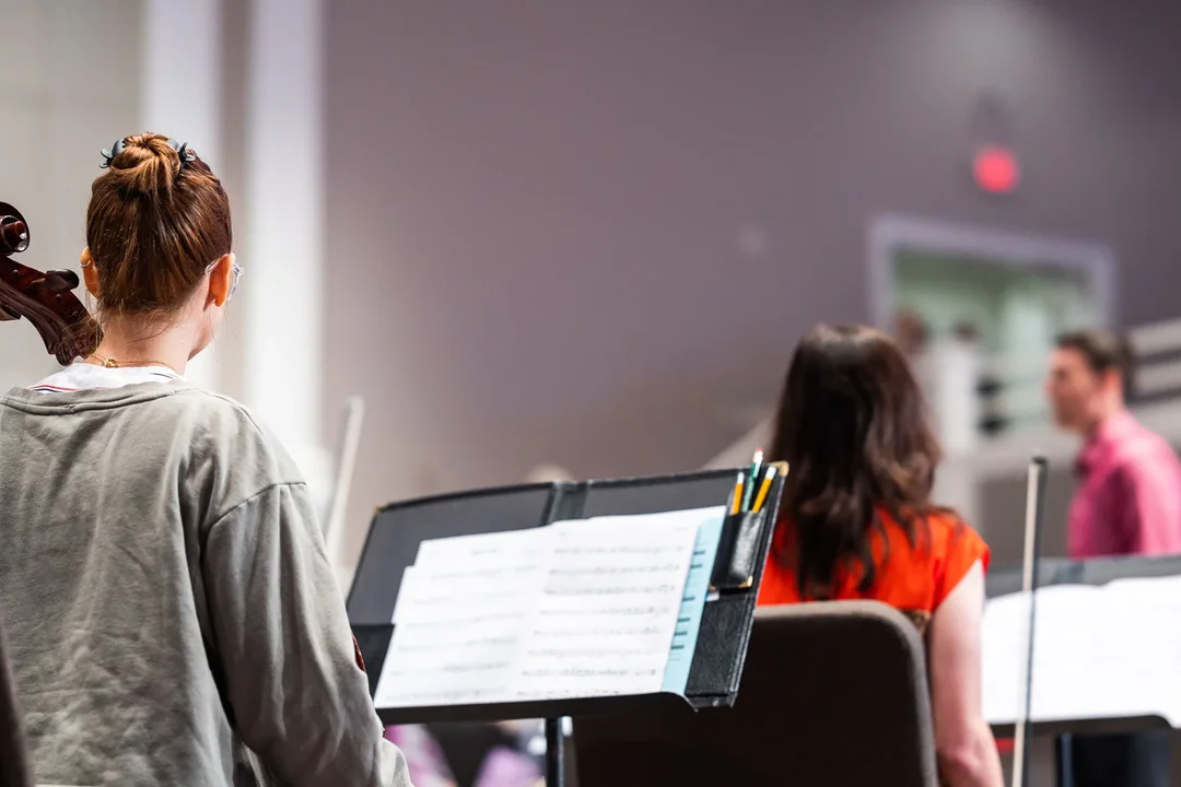 Orquesta durante un ensayo